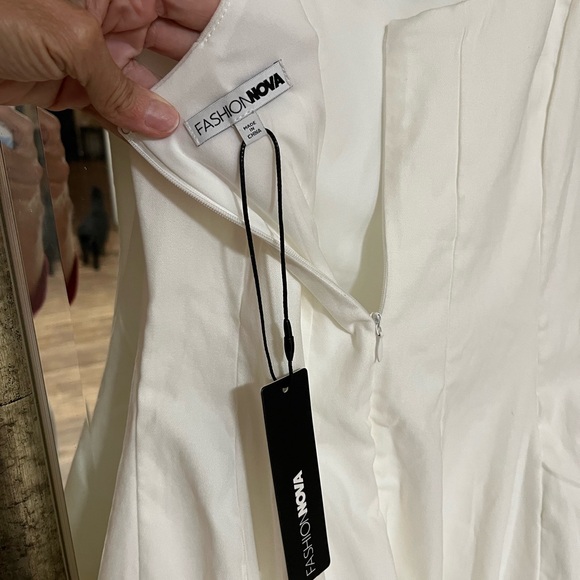 Fashion Nova White Jaden Bubble Mini Dress. Small. - Picture 6 of 14